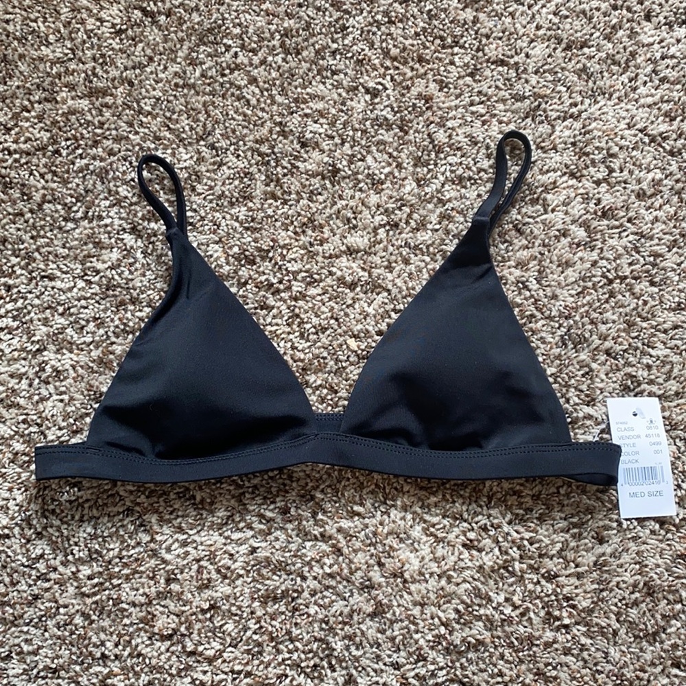 Black triangle bikini top